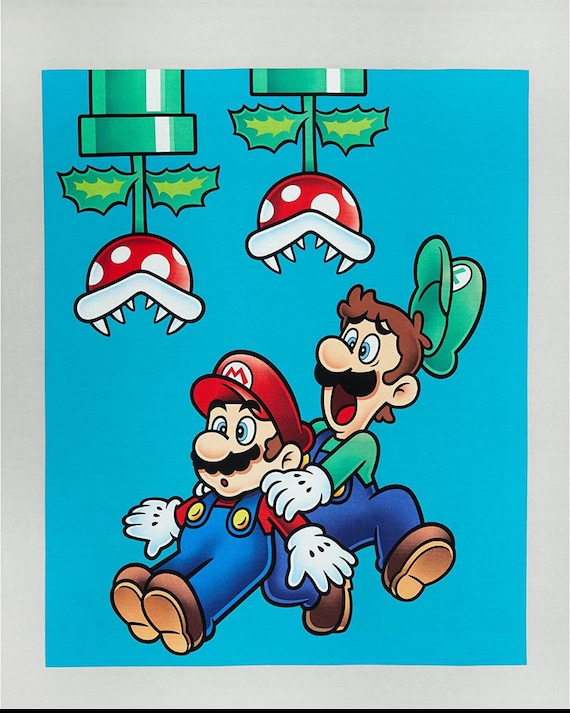 Super Mario Brothers Jump Fabric Panel