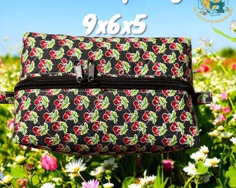 Cherry Blossom Make-Up Bag | Fully Lined | 9x6x5 | Free U.S. Shipping