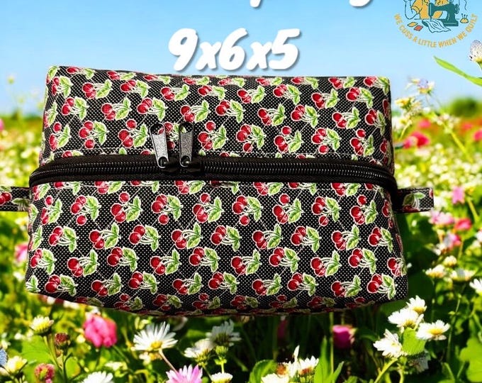 Featured listing image: Cherry Blossom Make-Up Bag | Fully Lined | 9x6x5 | Free U.S. Shipping