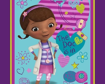Doc McStuffins Sunny Days Quilting Fabric Panel  100% cotton  36 inches by 44 inches