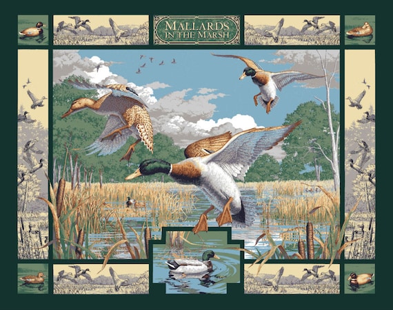 Mallards in the Marsh Wallhanging/quilt panel