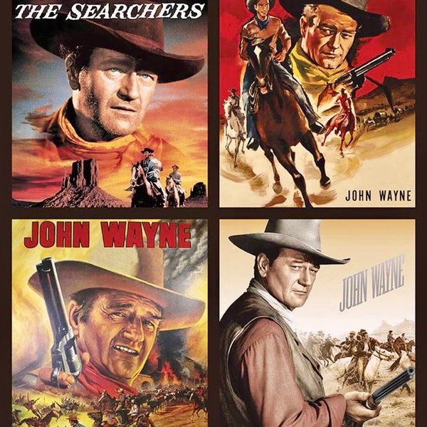 Riley Blake John Wayne Movie  Poster  panel