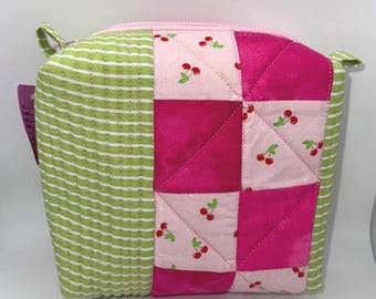 Medium Handcrafted Quilted Makeup Bag