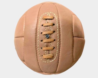 1938 World Cup Vintage Soccer Ball, Collectible Memorabilia for Football Enthusiasts & Art Collectors, Handcrafted from Genuine Leather