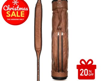 Handmade Buffalo Leather Golf Bag: Luxury Sunday Bag, Gifts for Golfers