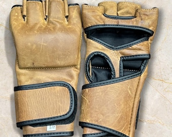 Guantes de cuero para MMA, guantes tipo UFC, equipo de deportes de combate de primera calidad, equipo para artes marciales mixtas, equipo de sparring, regalo para él