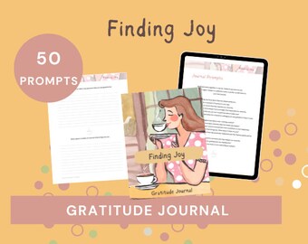 Gratitude Journal: Digital Download. Edit for personal use in Canva and focus on the practice of daily gratitude.