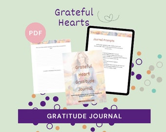 Gratitude Journal: Digital Download. Edit for personal use in Canva and focus on the practice of daily gratitude.