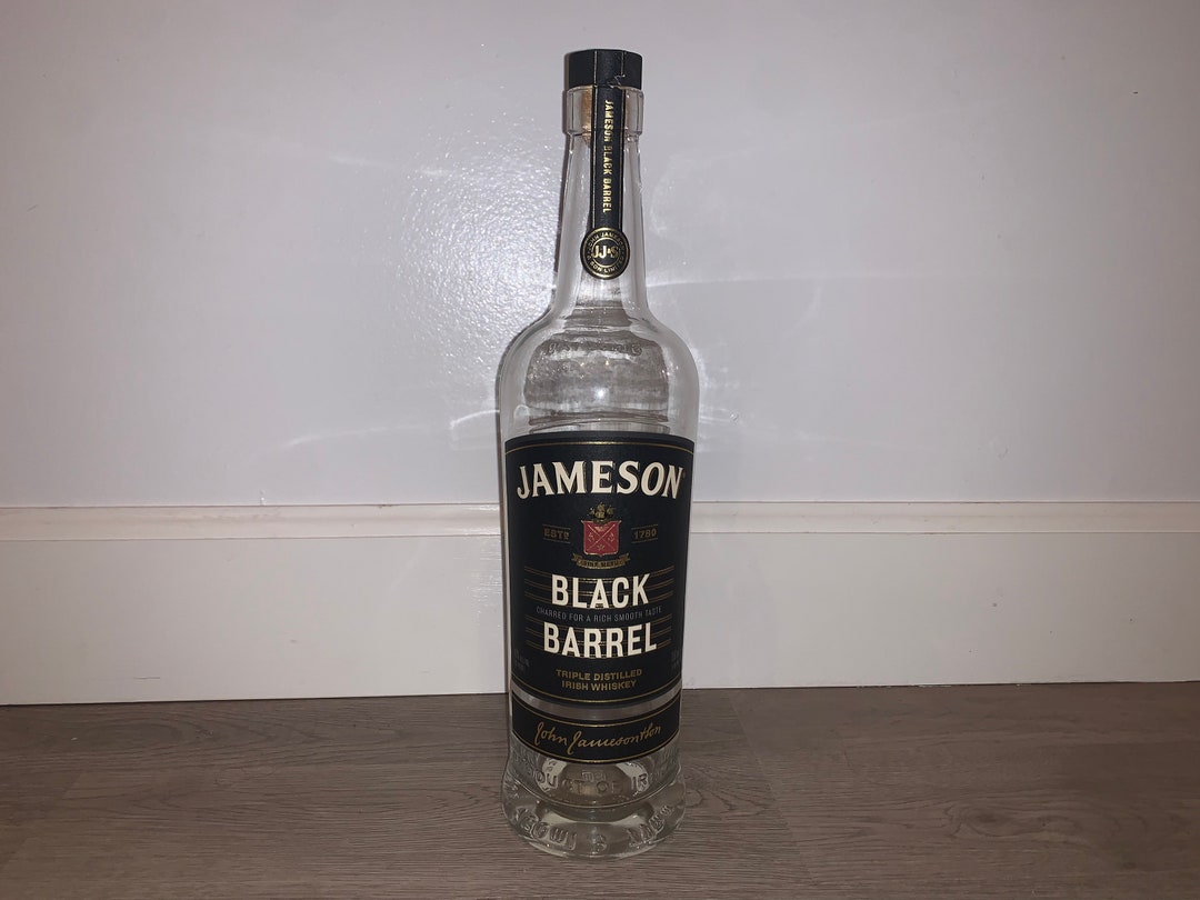 Jameson Black Barrel Empty Bottle Etsy