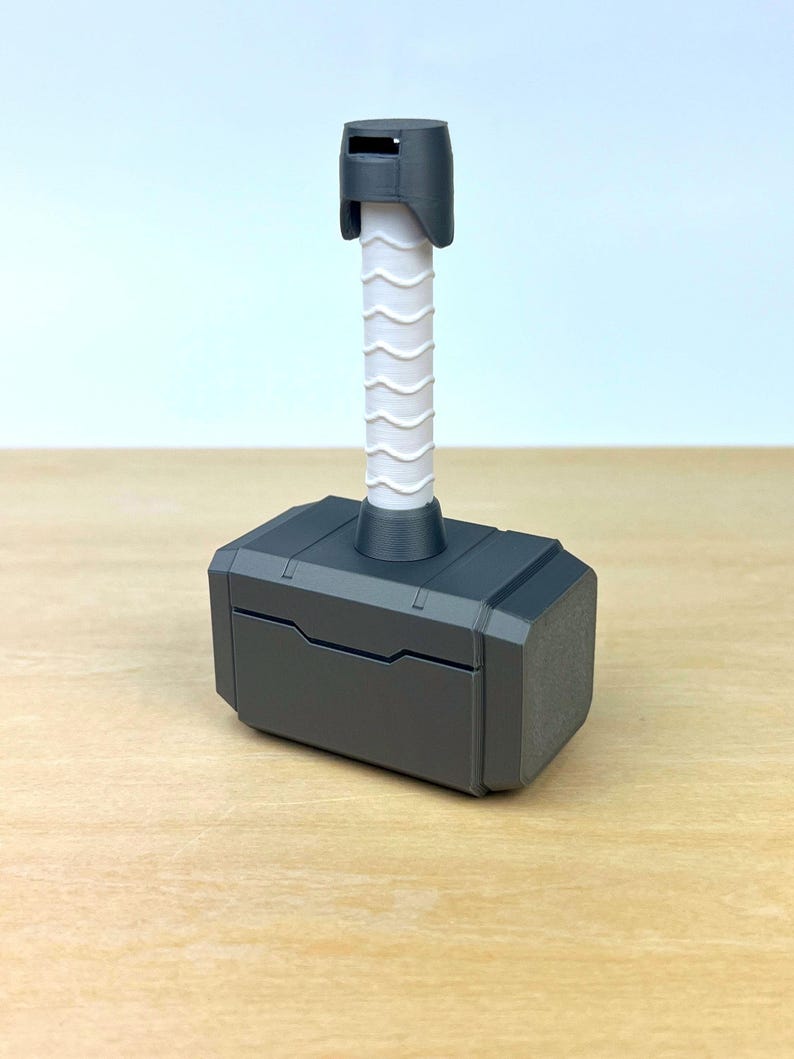 Thor Hammer Baby Rattle | Personalized Mjolnir Superhero Toy | Custom Newborn Gift image 13