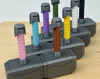 Thor Hammer Baby Rattle Gift Pack - Personalized Mjolnir Superhero Newborn Gift Set