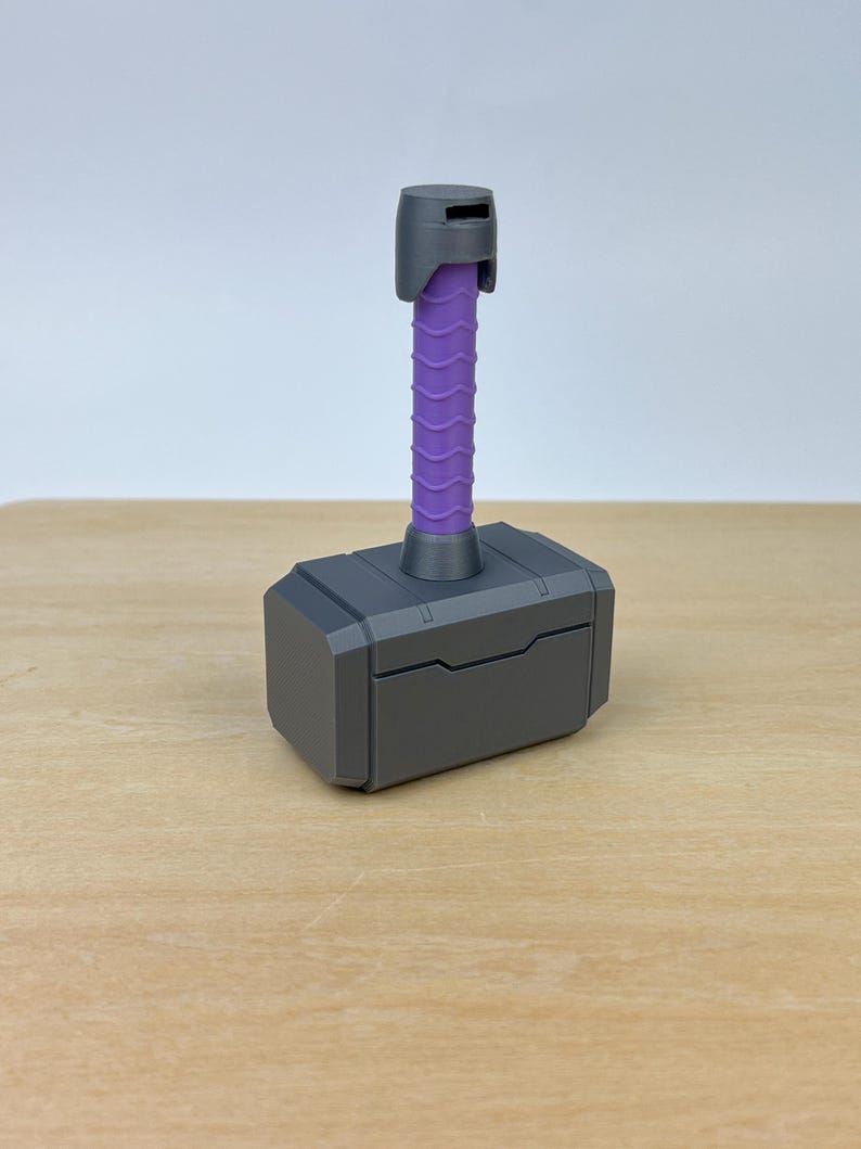 Thor Hammer Baby Rattle | Personalized Mjolnir Superhero Toy | Custom Newborn Gift image 11