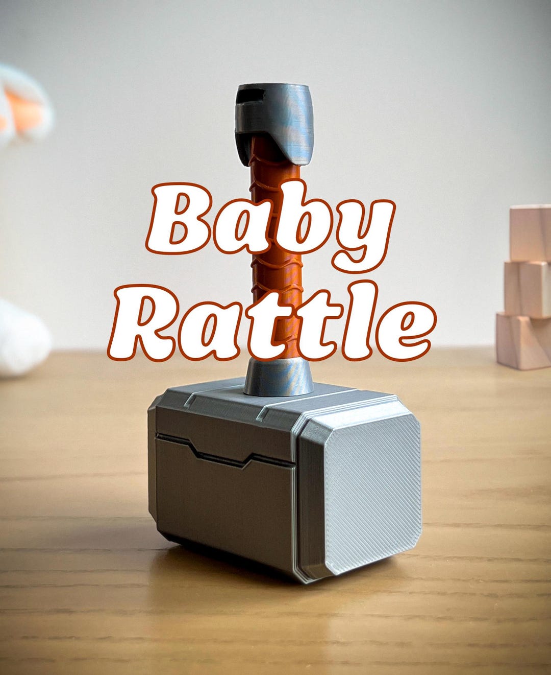 Thor Hammer Baby Rattle: Custom 3D Printed Mjolnir Toy - Etsy
