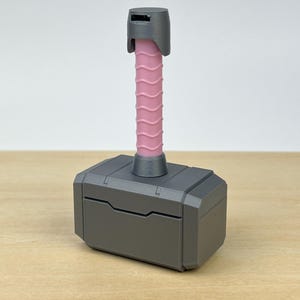 Thor Hammer Baby Rattle | Personalized Mjolnir Superhero Toy | Custom Newborn Gift image 8