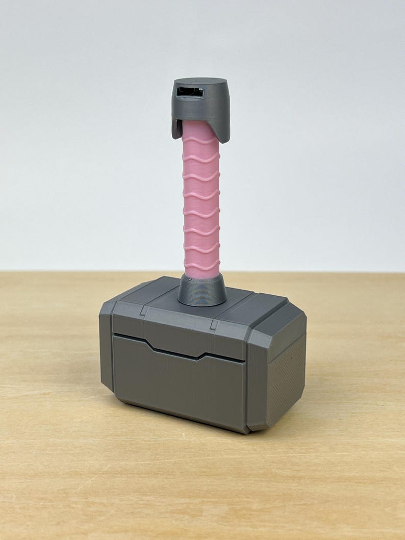 Thor Hammer Baby Rattle | Personalized Mjolnir Superhero Toy | Custom Newborn Gift image 8