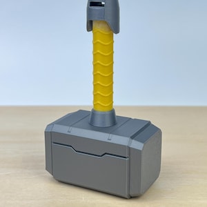 Thor Hammer Baby Rattle | Personalized Mjolnir Superhero Toy | Custom Newborn Gift image 10
