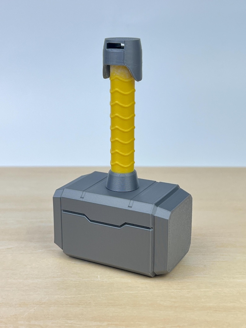 Thor Hammer Baby Rattle | Personalized Mjolnir Superhero Toy | Custom Newborn Gift image 10