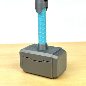 Thor Hammer Baby Rattle | Personalized Mjolnir Superhero Toy | Custom Newborn Gift image 9
