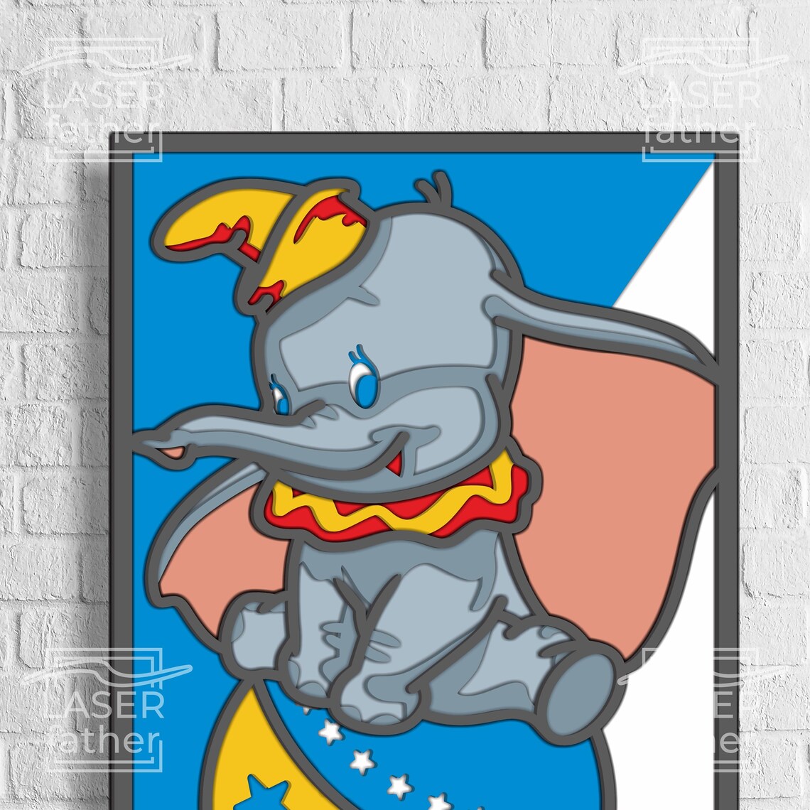 Dumbo Shadow Dumbo SVG, Circus Elephant SVG, Cartoon Animal Vector, Disneyworld Art ...