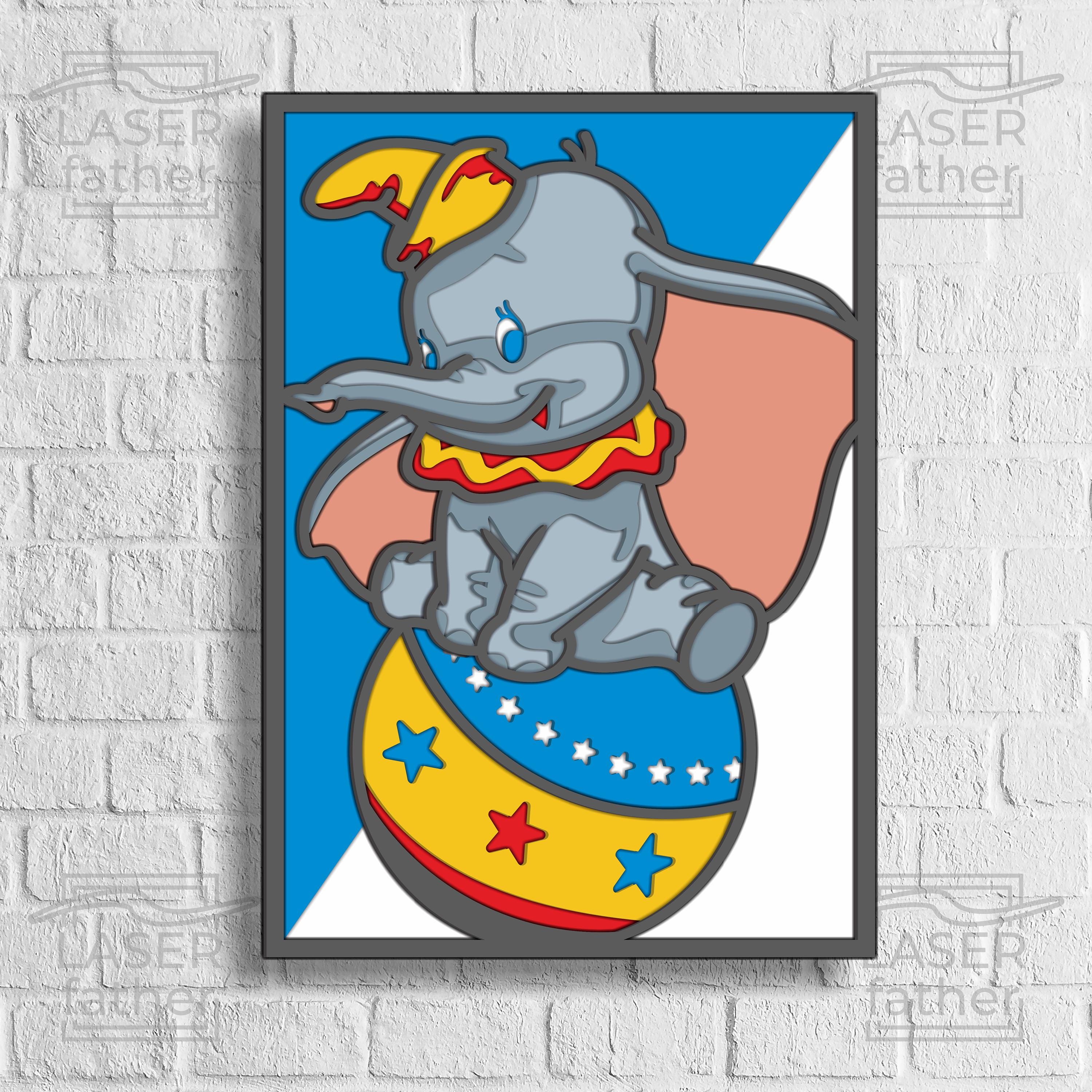 ダンボ ピンバッジ 絵画 Dumbo illustration - Etsy 日本