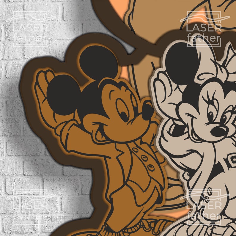 Mouse and Friends SVG, 3D Layered Laser Cut, Cricut Template, Instant ...