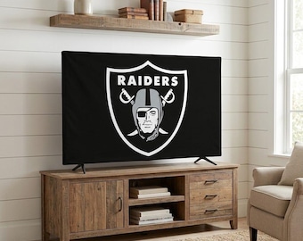 Funda antipolvo para TV del equipo Las Vegas Raiders de la NFL -- Decoración deportiva de pared -- Equipo de Oakland