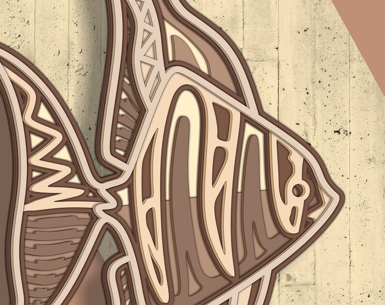 3D Fish Multilayer SVG File, Digital Download Ai Cdr Eps Png Dwg Dxf ...