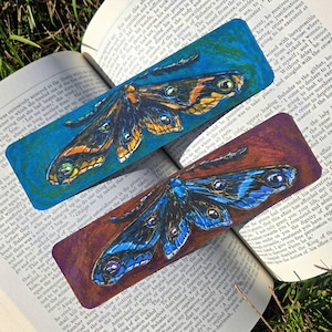 Moth Bug Artist Bookmark | Witchy Nature Reader Gift