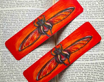 Beetle Artist Bug Bookmark | Gothic Nature Reader Gift