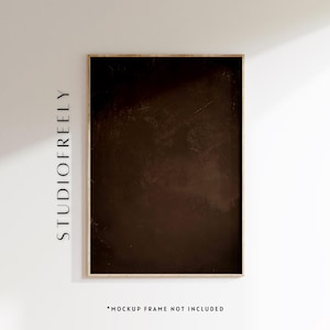 Strukturiertes dunkelbraunes abstraktes Sofort-Download, minimalistisches neutrales Wanddekor, rustikales ästhetisches Poster, stimmungsvolles Wohndesign | digitale Datei
