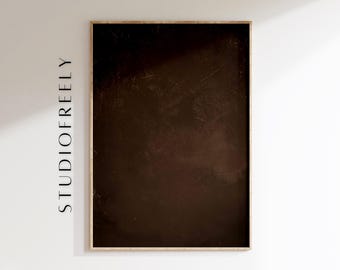 Textured Dark Brown Abstract Print: Moody Rustic Decor (Digital File)