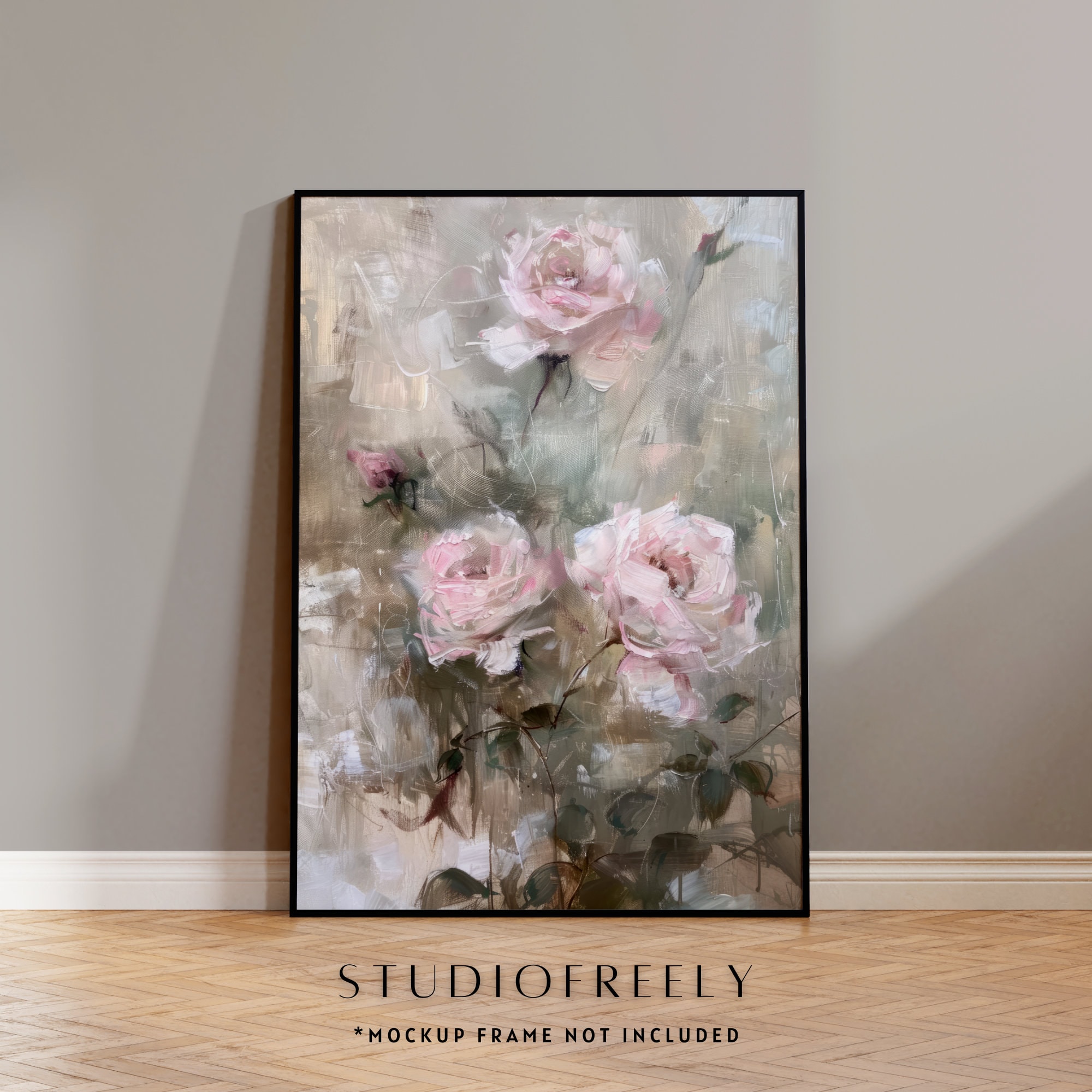 Romantic Pink Roses Art Print: Vintage Floral Home Decor - Etsy