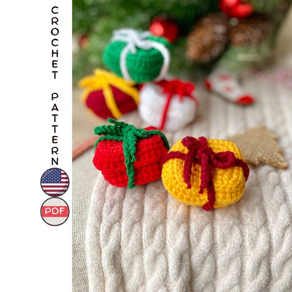 Crochet Gift Box Pattern: Amigurumi Birthday DIY wrap (PDF Pattern)