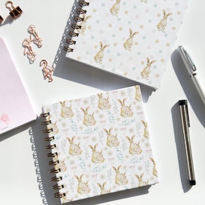 Juego de 2 cuadernos, cuadernos de espiral, cuadernos de gráficos de lujo, libro de recuerdos para bebés, cuaderno de regalo / serie para bebés