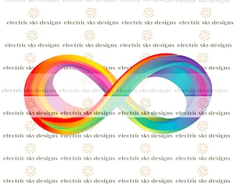 Rainbow Infinity I Neurodiversity I multicolor I infinity symbol I PNG I SVG