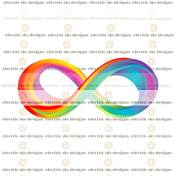 Rainbow Infinity I Neurodiversity I multicolor I infinity symbol I PNG I SVG