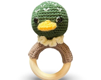 Handmade Mallard Duck Rattle