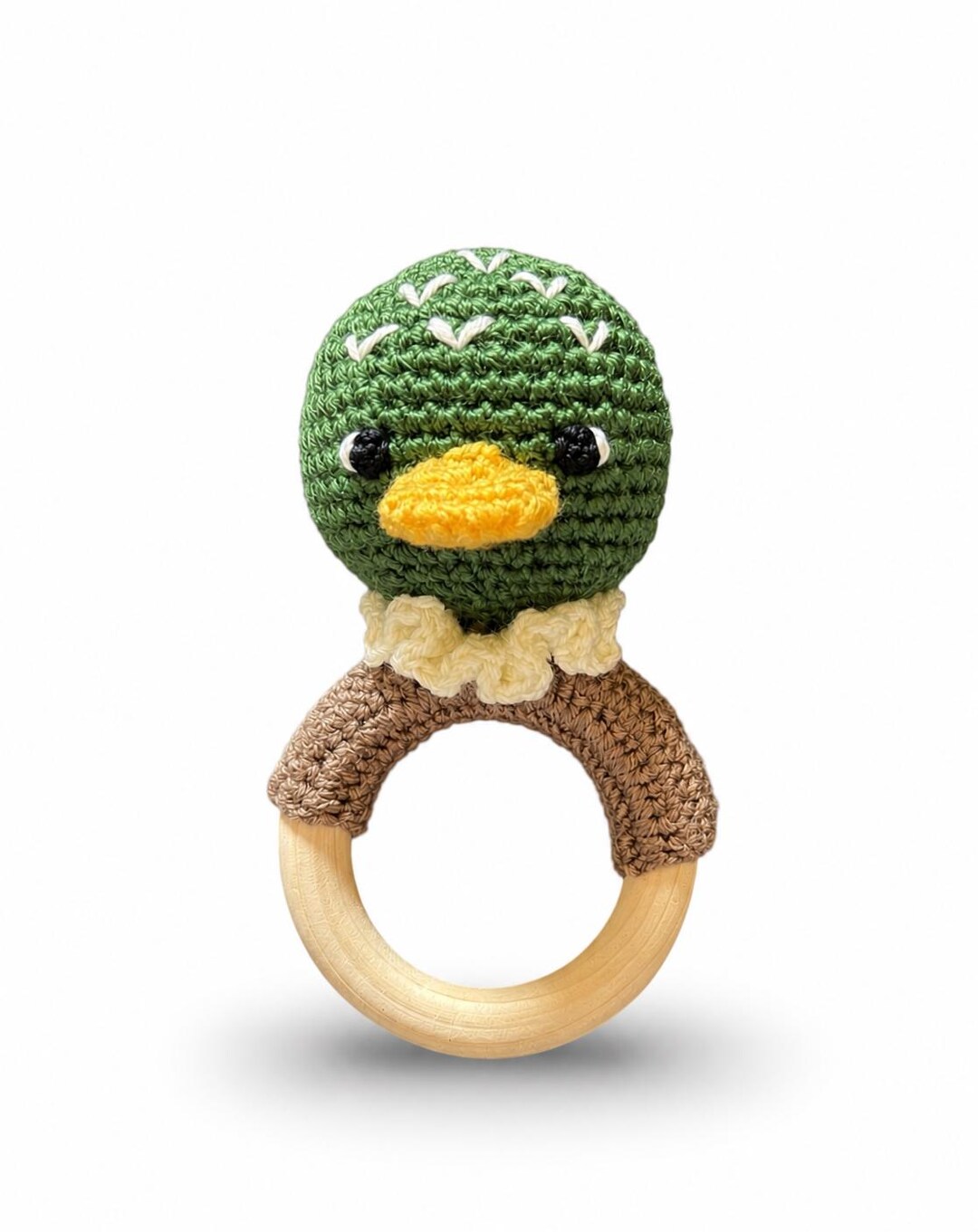 Handmade Mallard Duck Rattle - Etsy
