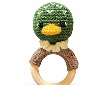 Handmade Mallard Duck Rattle