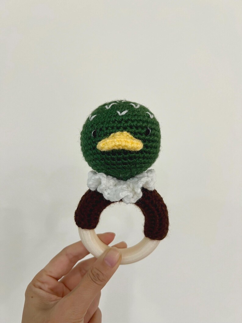 Handmade Mallard Duck Rattle - Etsy