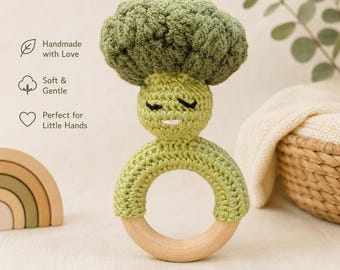 Handmade Broccoli Rattle