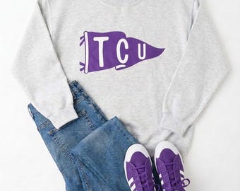 Felpa da gioco TCU Felpa Horned Frogs Gagliardetto