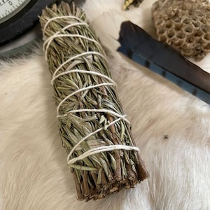 Rosemary infused White Sage Smudge Sticks Sustainably Grown in California (4-5&quot;)