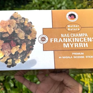 Nag Champa Frankincense Myrhh Incense sticks Nag Champa Masala Incense box of 12 packs | Meditation