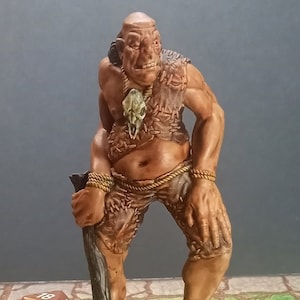 Hand Painted hill giant miniature for Dungeons and Dragons and other table top role playing games. 28mm