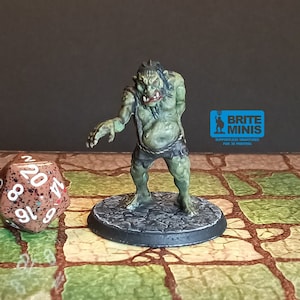 Hand Painted Troll miniature for Dungeons and Dragons and other table top role playing games. 28mm