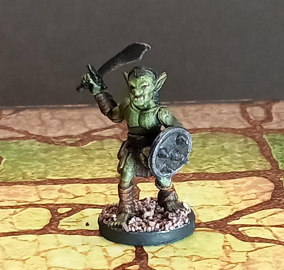 Hand Painted Goblin Warrior Fighter Miniature for Dungeons and Dragons ...