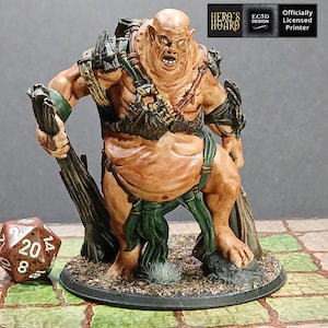 Hand Painted hill giant miniature for Dungeons and Dragons and other table top role playing games.