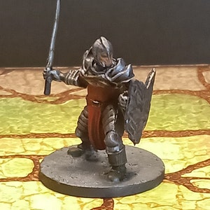 Hand Painted warrior fighter miniature for Dungeons and Dragons and other table top role playing games. 28mm
