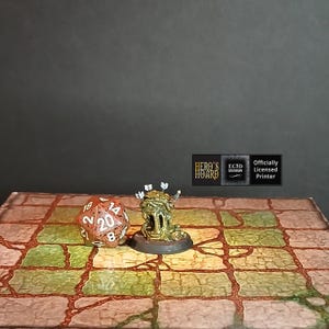 Hand Painted slime ooze acid monster creature OSR miniature for Dungeons and Dragons and other table top role playing games.